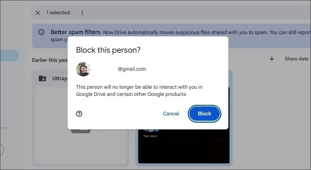 مسدود کردن کاربران در گوگل درایو
