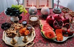 تزیین میوه شب یلدا