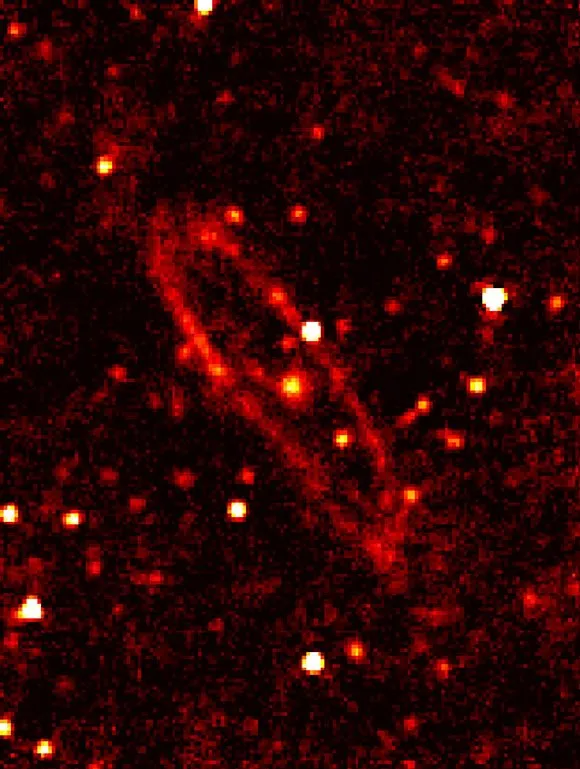 عکس تلسکوپ ساردینیا از کهکشان آندرومدا در طیف امواج رادیویی