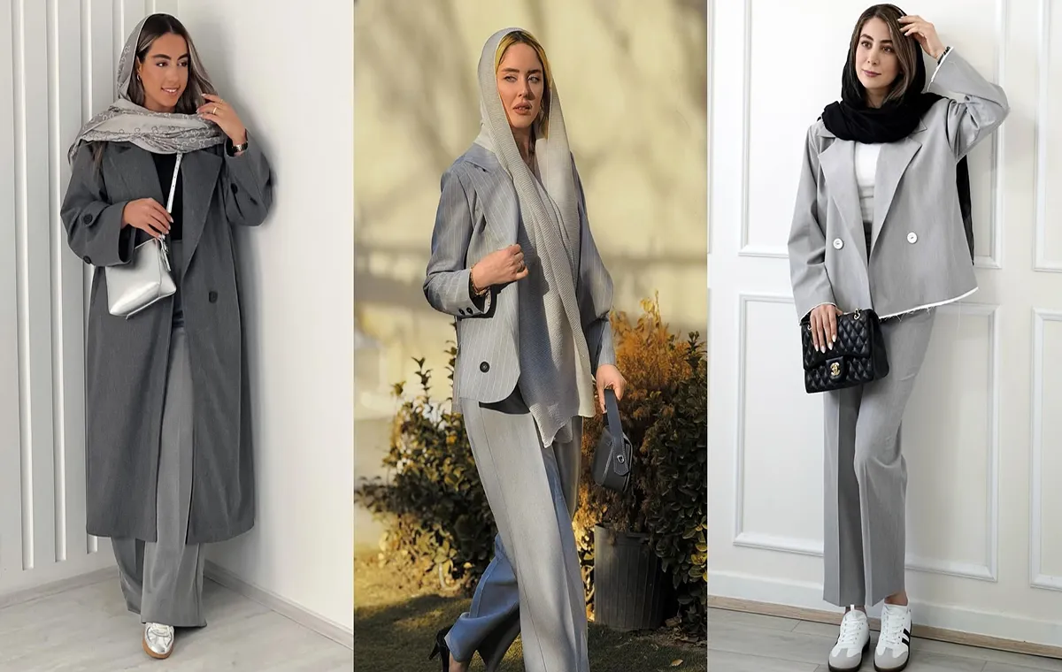 استایل مونوکروم با رنگ طوسی