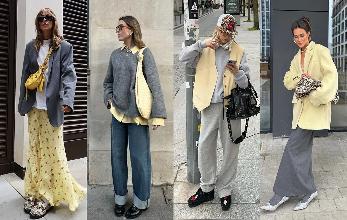 استایل با رنگ طوسی و زرد کره‌ای