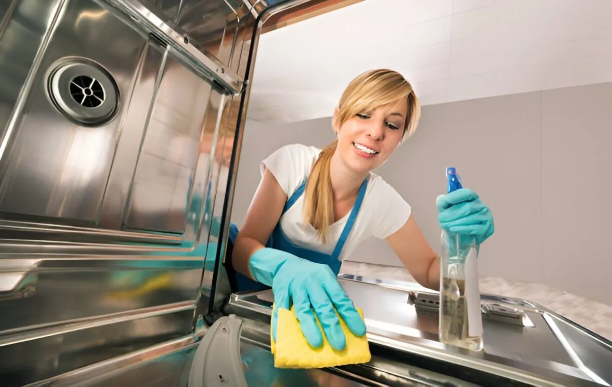 تمیز کردن ماشین ظرفشویی با سرکه و جوش شیرین