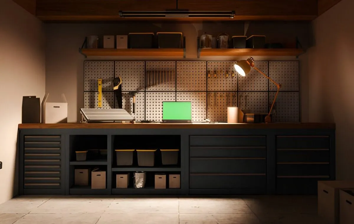 دفتر کار خانگی در پارکینگ