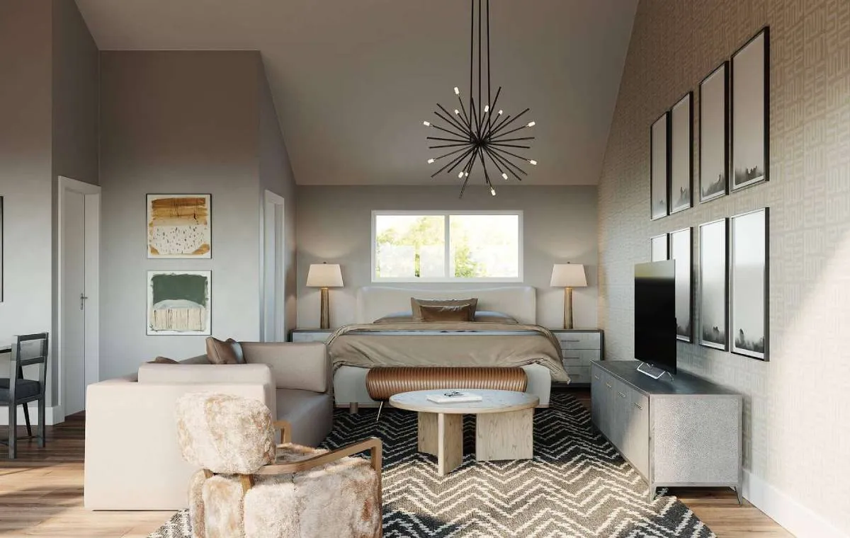 ایده‌هایی برای چیدمان تلویزیون در اتاق خواب 