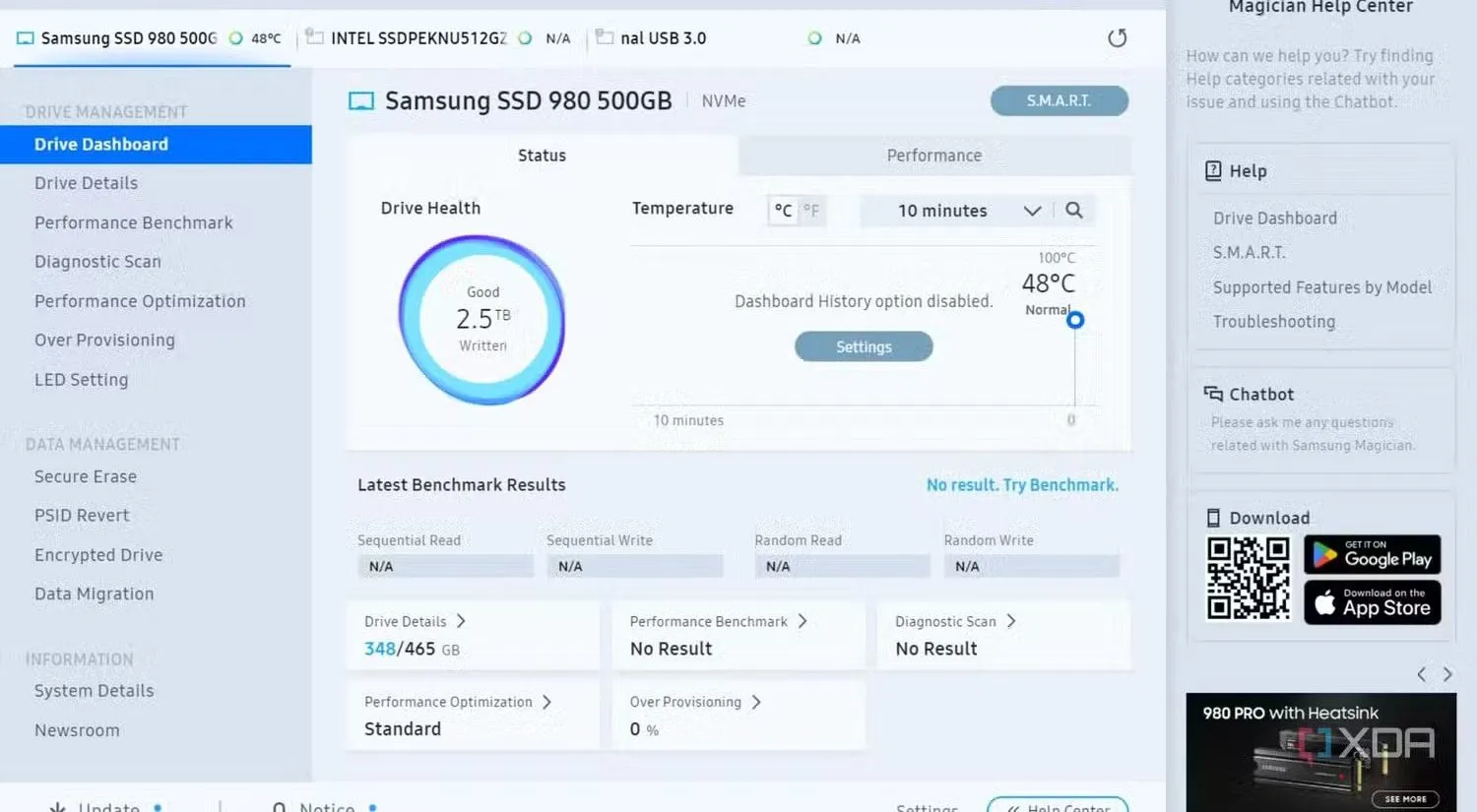  Samsung Magician و ابزارهای دیگر