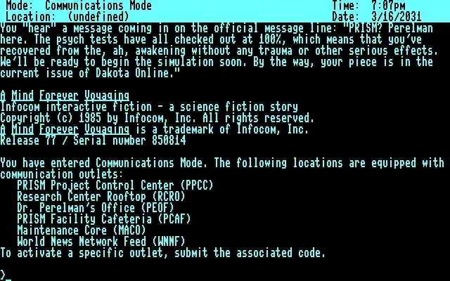 A Mind Forever Voyaging