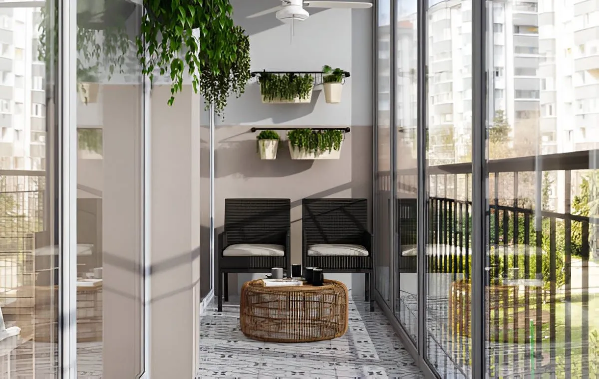 دیزاین تراس باریک