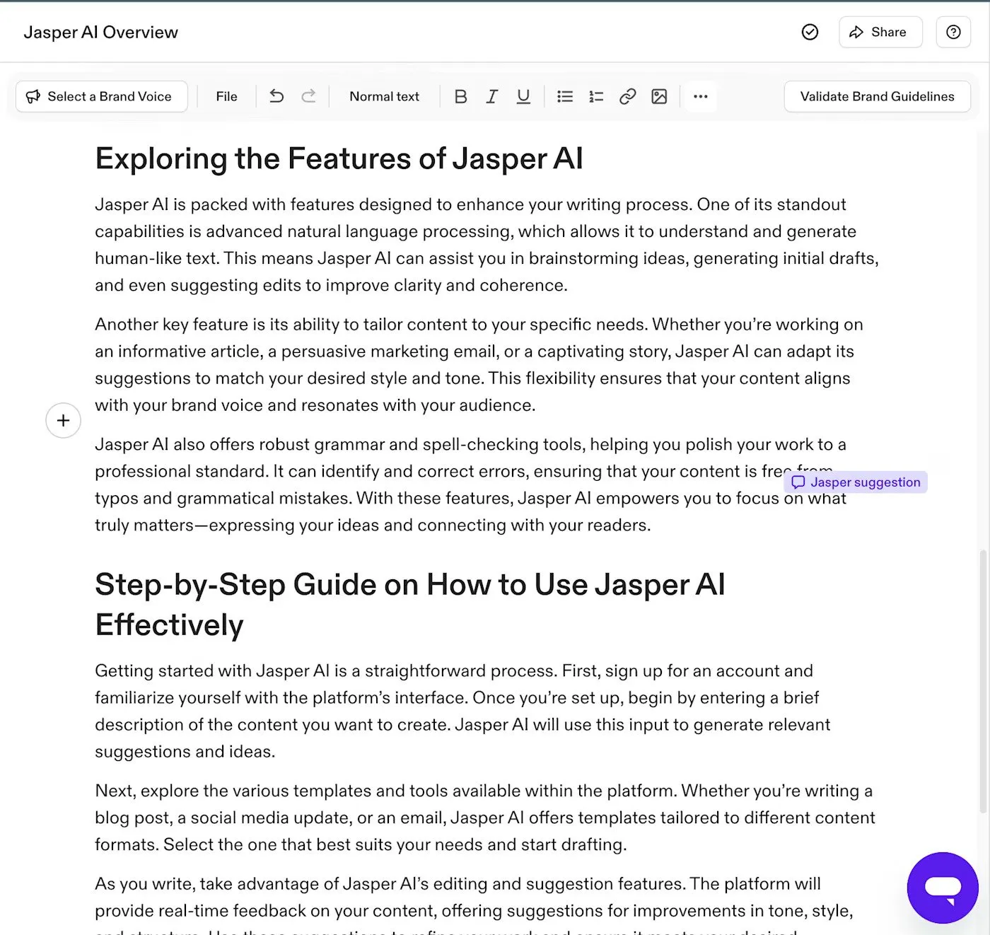 jasper ai فارسی را پشتیبانی نمی کند