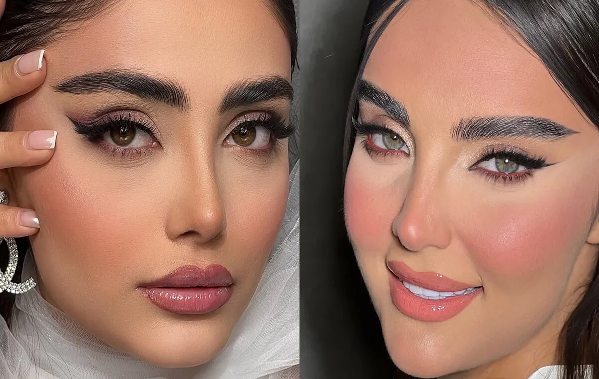 مدل آرایش صورت ملایم مجلسی دخترانه