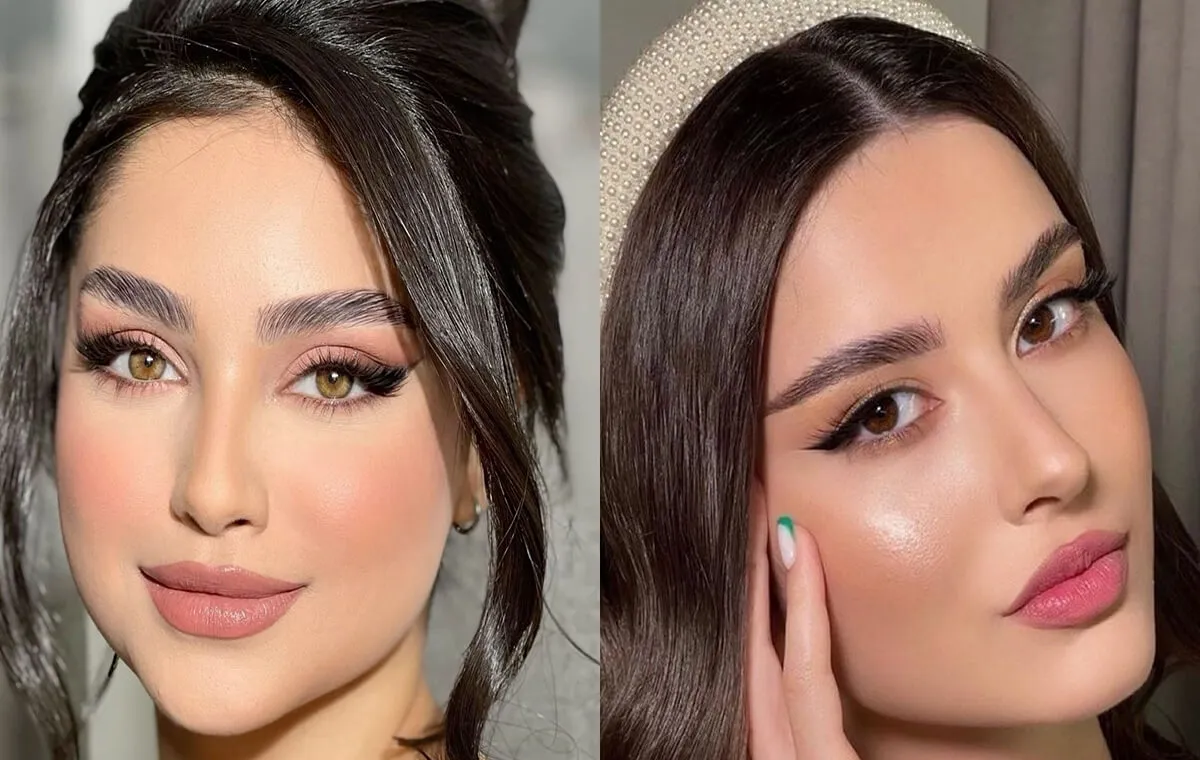 مدل آرایش صورت ملایم ساده