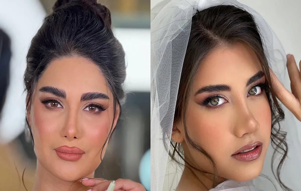 مدل آرایش صورت ملایم مجلسی برای پوست سبزه