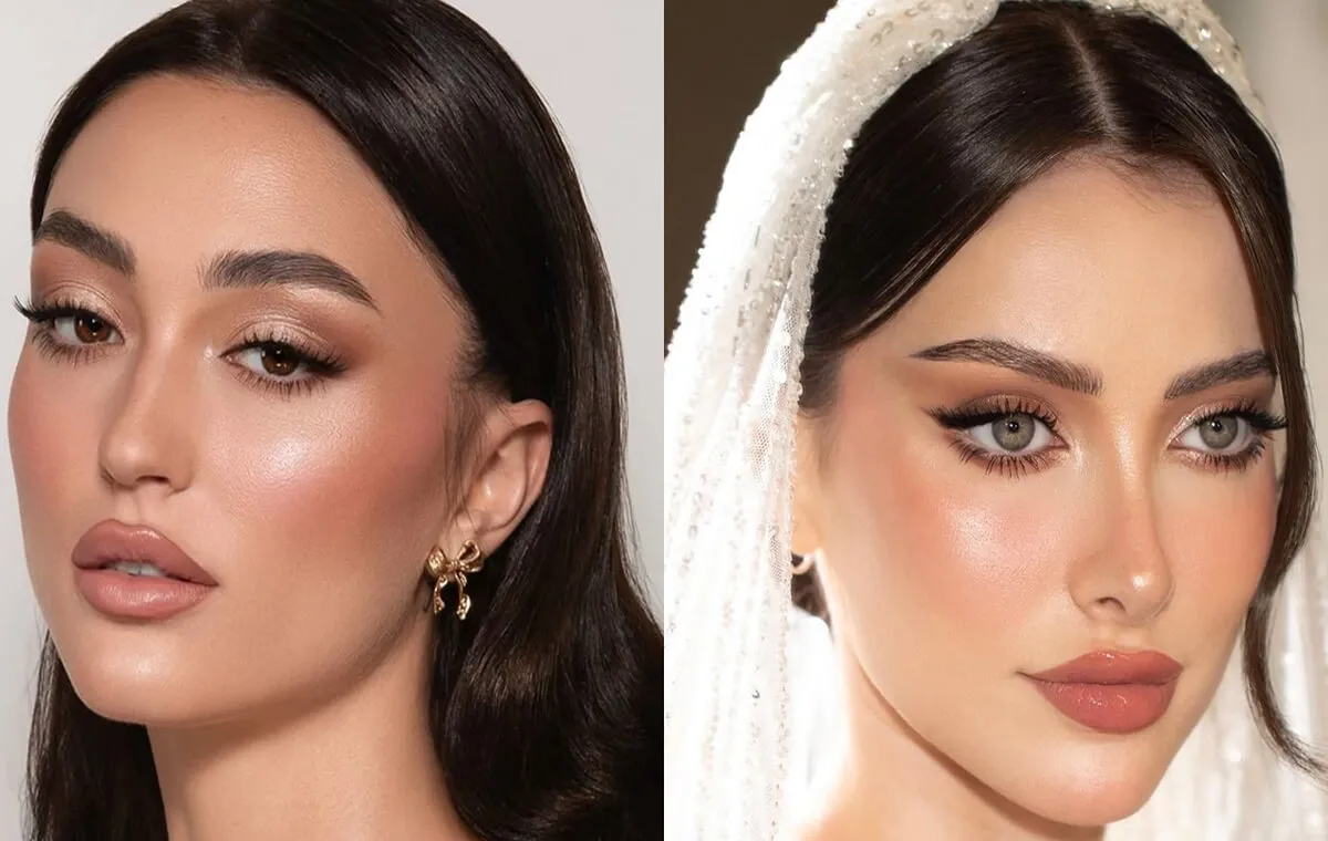 مدل آرایش صورت ملایم مجلسی زنانه