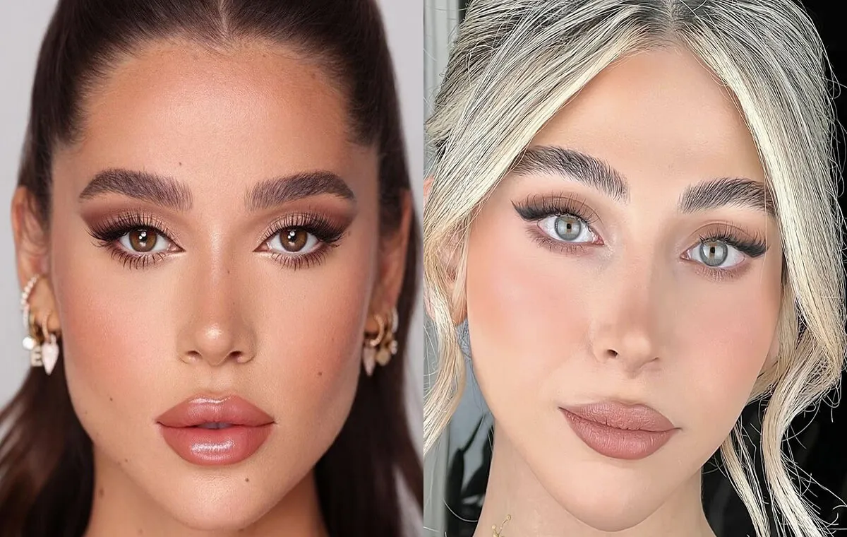 مدل آرایش صورت ملایم زنانه