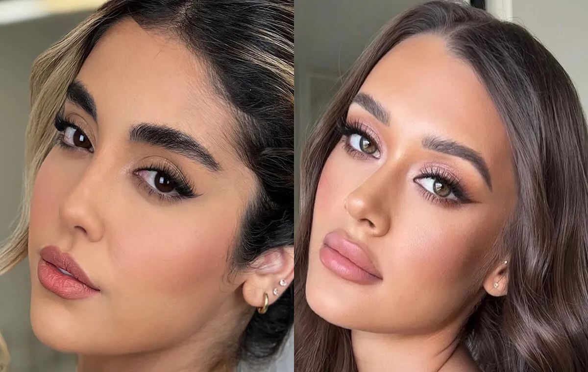 مدل آرایش صورت ملایم مجلسی مات