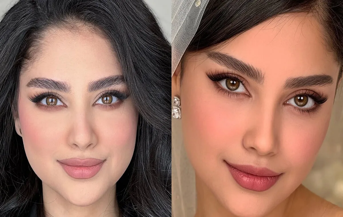 مدل آرایش صورت ملایم مات