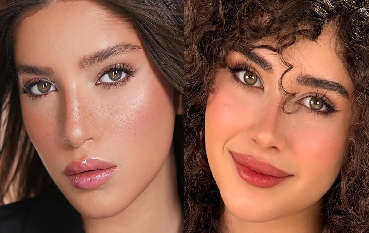 مدل آرایش صورت ملایم مجلسی ساده