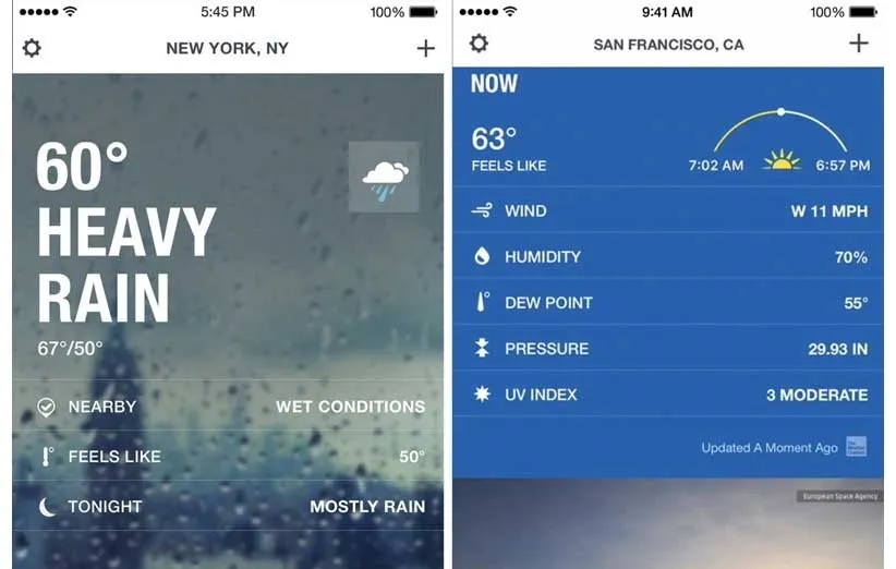 معرفی بهترین و دقیق‌ترین اپلیکیشن‌های هواشناسی موبایل