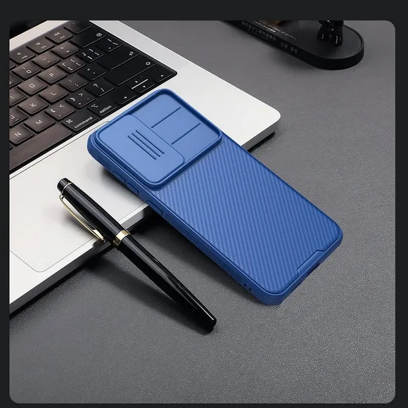کاور نیلکین مدل CamShield Pro مناسب برای گوشی موبایل سامسونگ Galaxy S25 به رنگ آبی