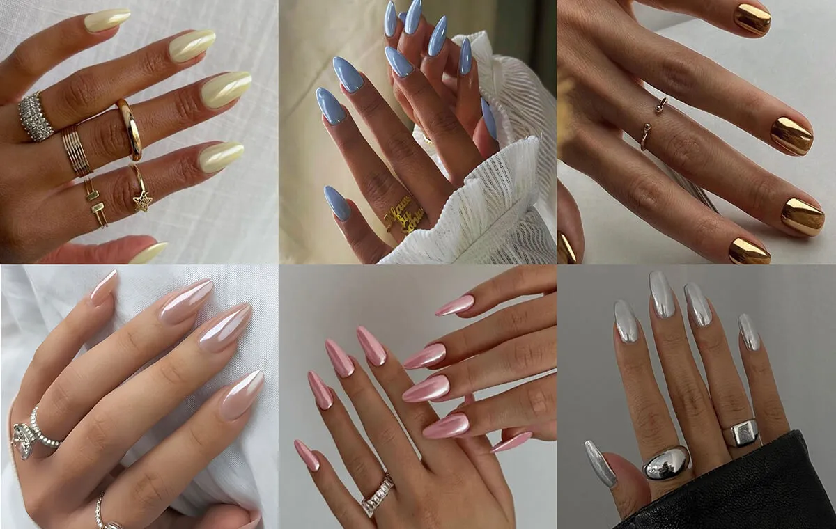 طرح ناخن بهاری کروم