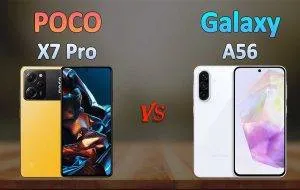 مقایسه گوشی گلکسی A56 با پوکو X7 Pro؛ دو میانرده با قابلیتهای جذاب