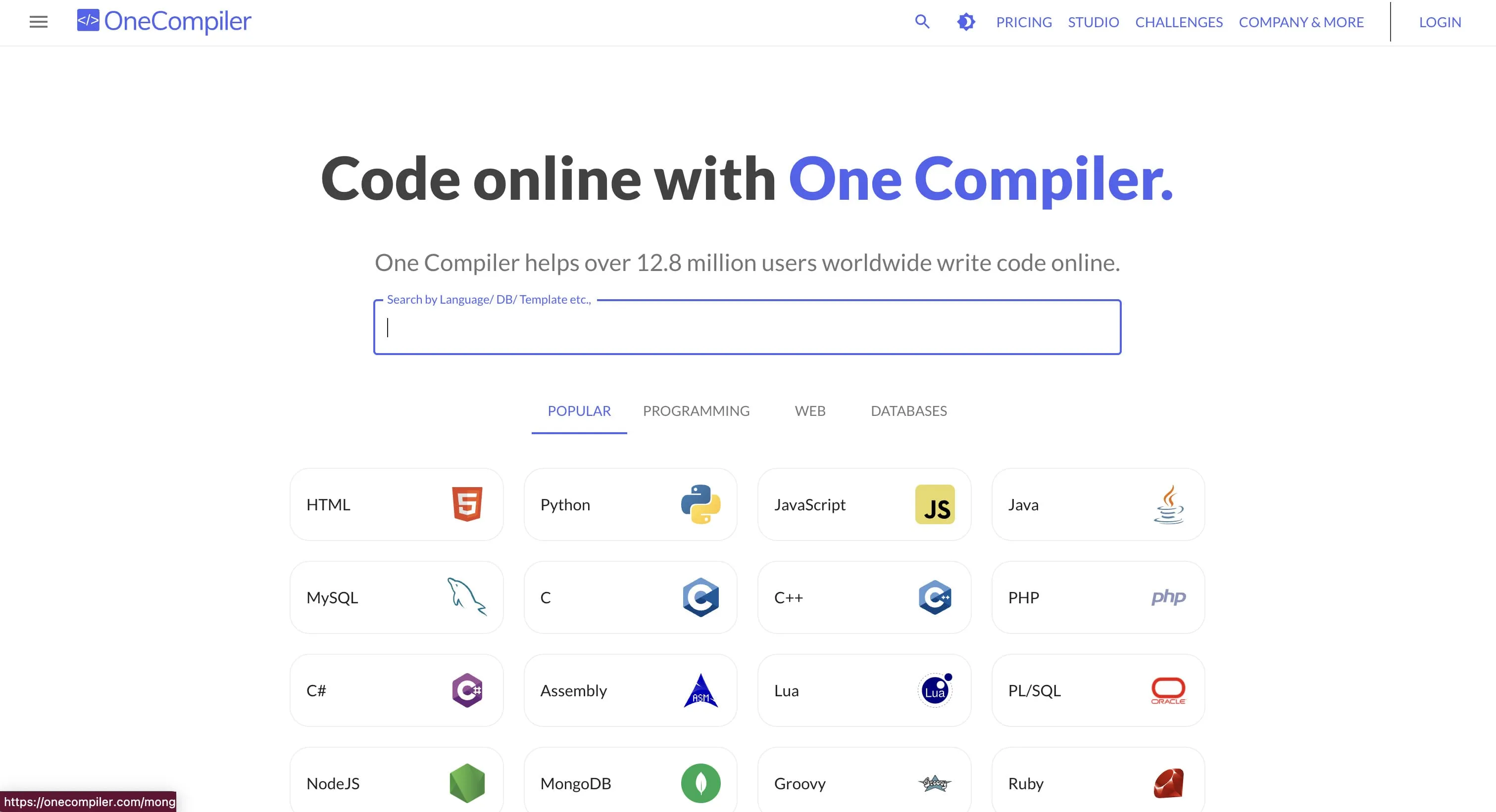 OneCompiler سایت