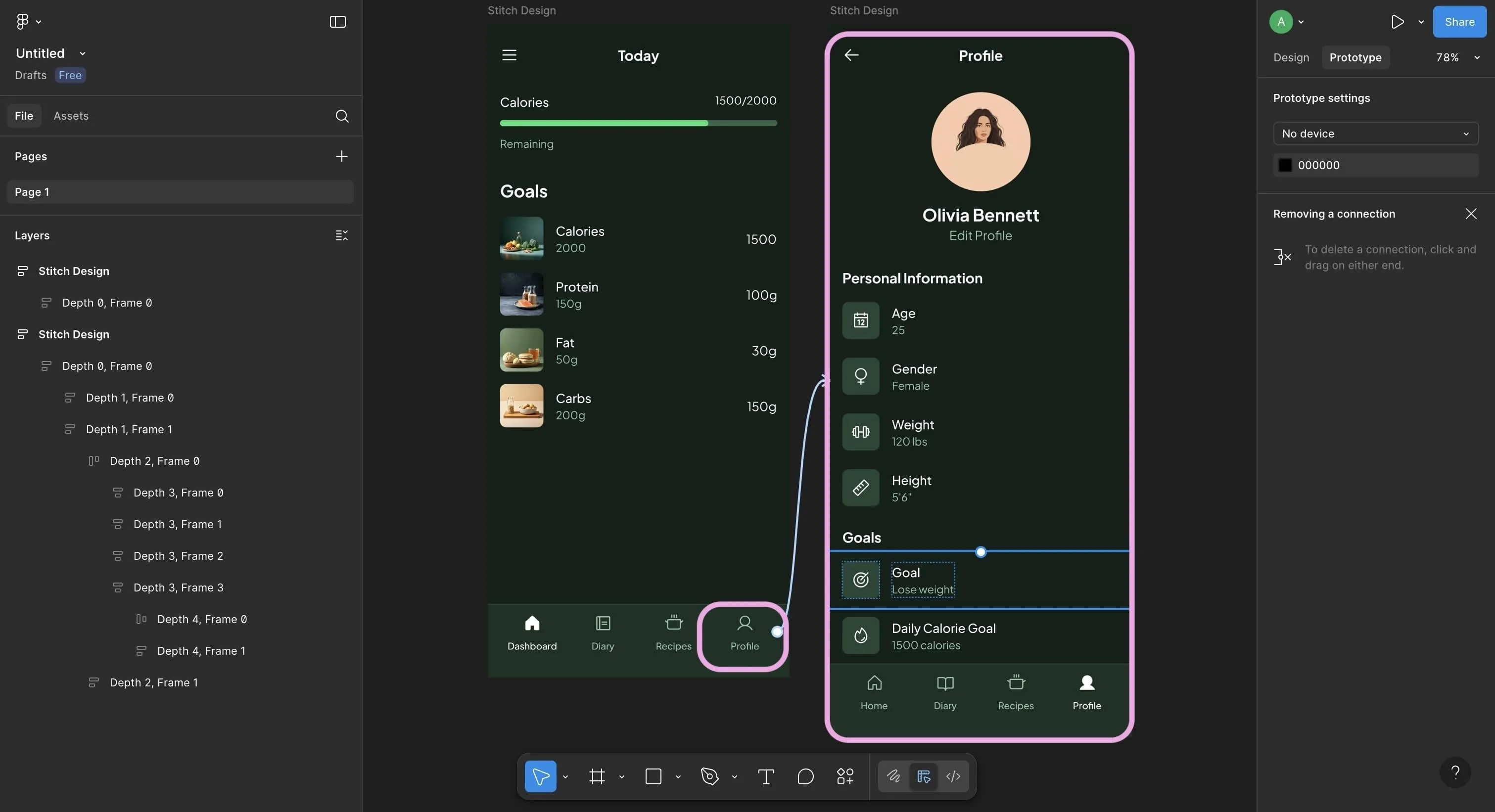 اتصال صفحات در فیگما