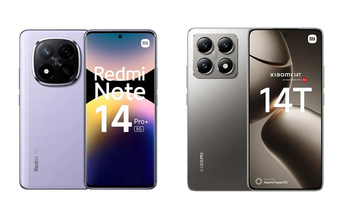 مقایسه شیائومی 14T با ردمی نوت 14 پرو پلاس