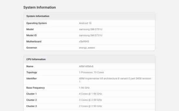 قدرتنمایی گرافیکی گلکسی S25 FE