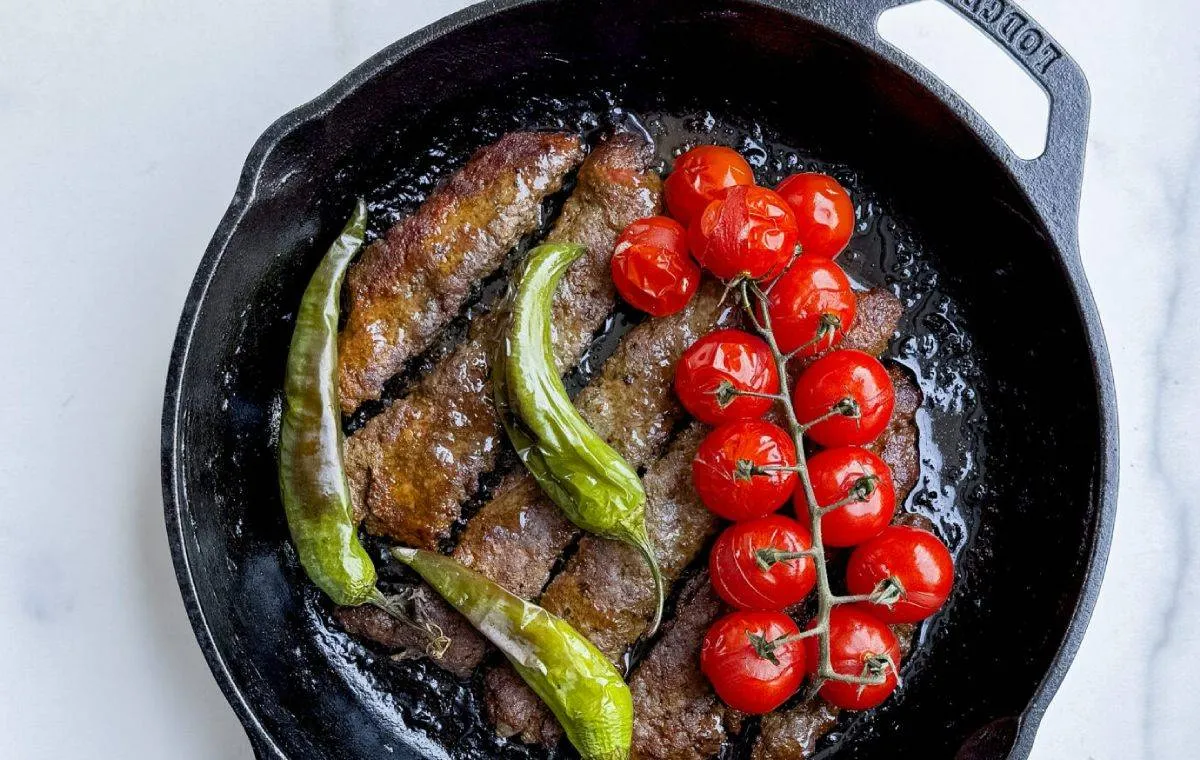 کباب تابه‌ای - شام با نان برای مهمانی