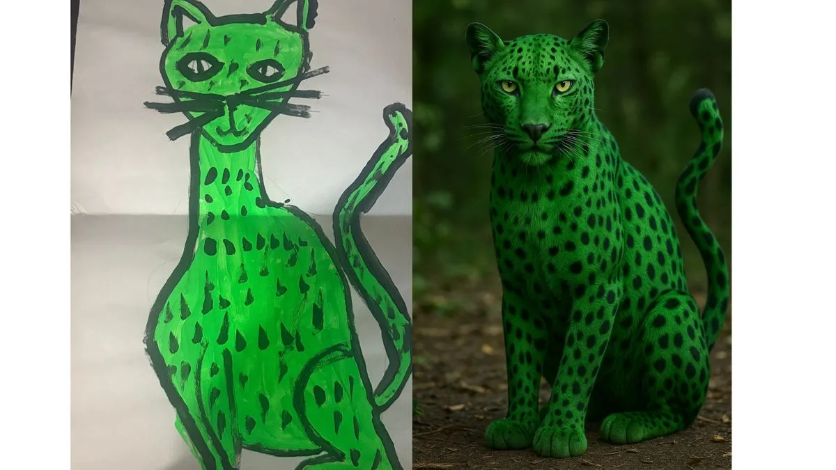 chatGPT in turning kids paintings into real