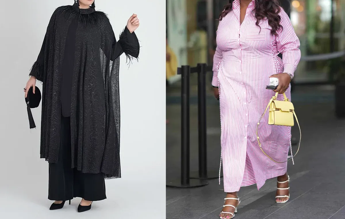 مدل مانتو برای افراد چاق و قد بلند