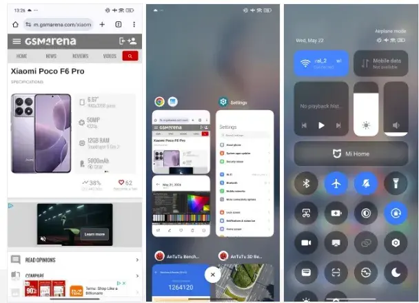 مقایسه گلکسی A56 با پوکو F6 پرو از لحاظ نرم‌افزار
