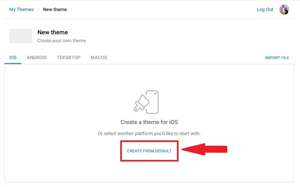 ساخت Theme Telegram در برنامه تحت وب