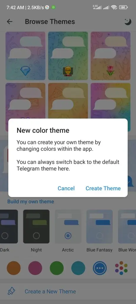 ساخت تم جدید در تلگرام