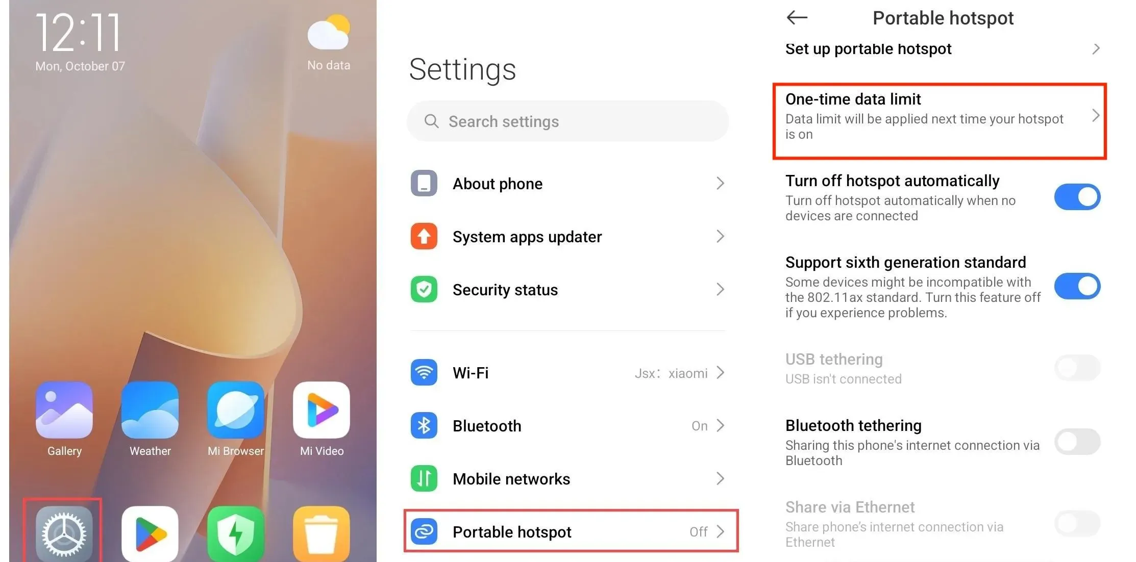 محدودی داده نقطه اتصال همراه