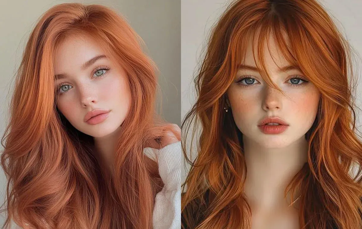 آموزش ترکیب رنگ موی جینجر کهربایی