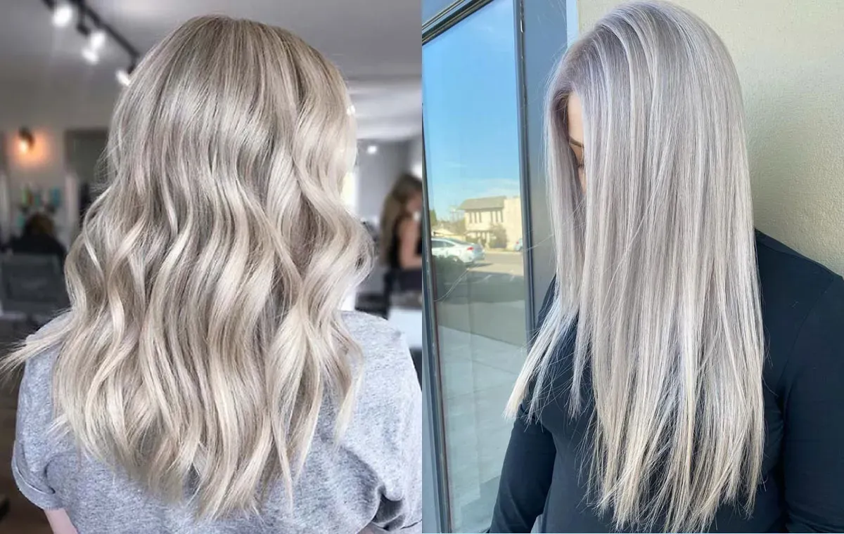 آموزش ترکیب رنگ موی نقره‌ای