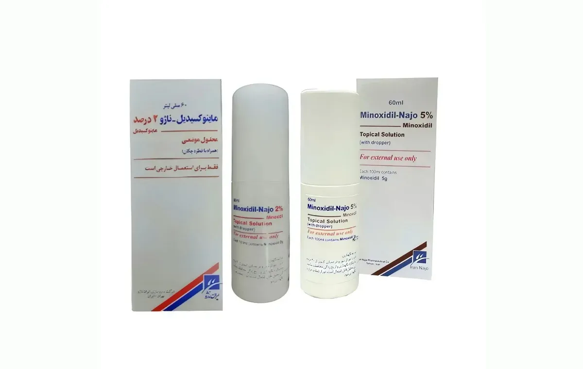 محلول محرک رشد مو ایران ناژو مدل ماینوکسیدیل