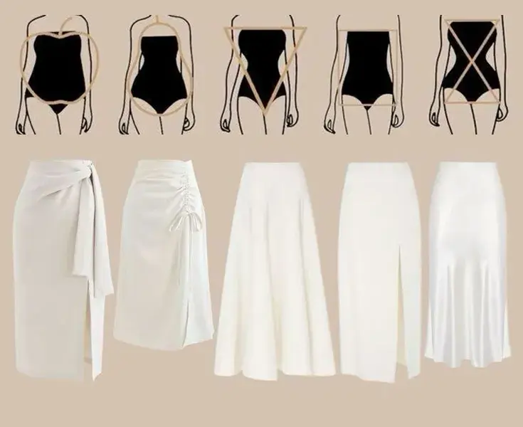 دامن مناسب برای لاغر دیده شدن