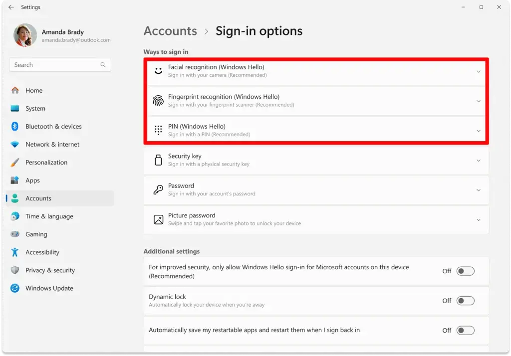 فراتر از رمزهای عبور سنتی: پین و Windows Hello