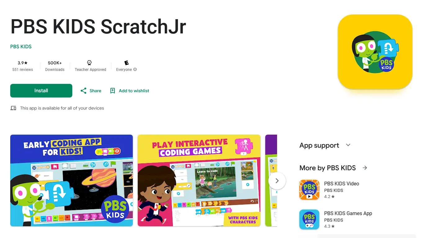  PBS Kids ScratchJr: دروازه‌ای برای خردسالان (گروه سنی 5 تا 8 سال)