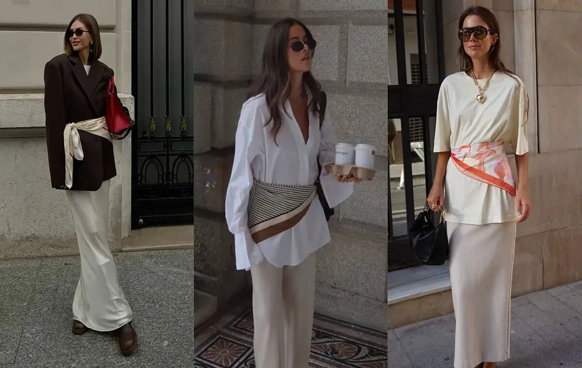 استایل شیک و نیمه‌رسمی با اسکارف