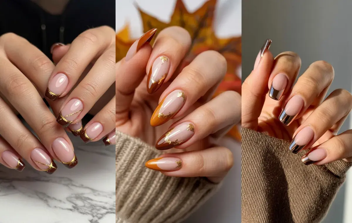 مدل ناخن پاییزی فرنچ