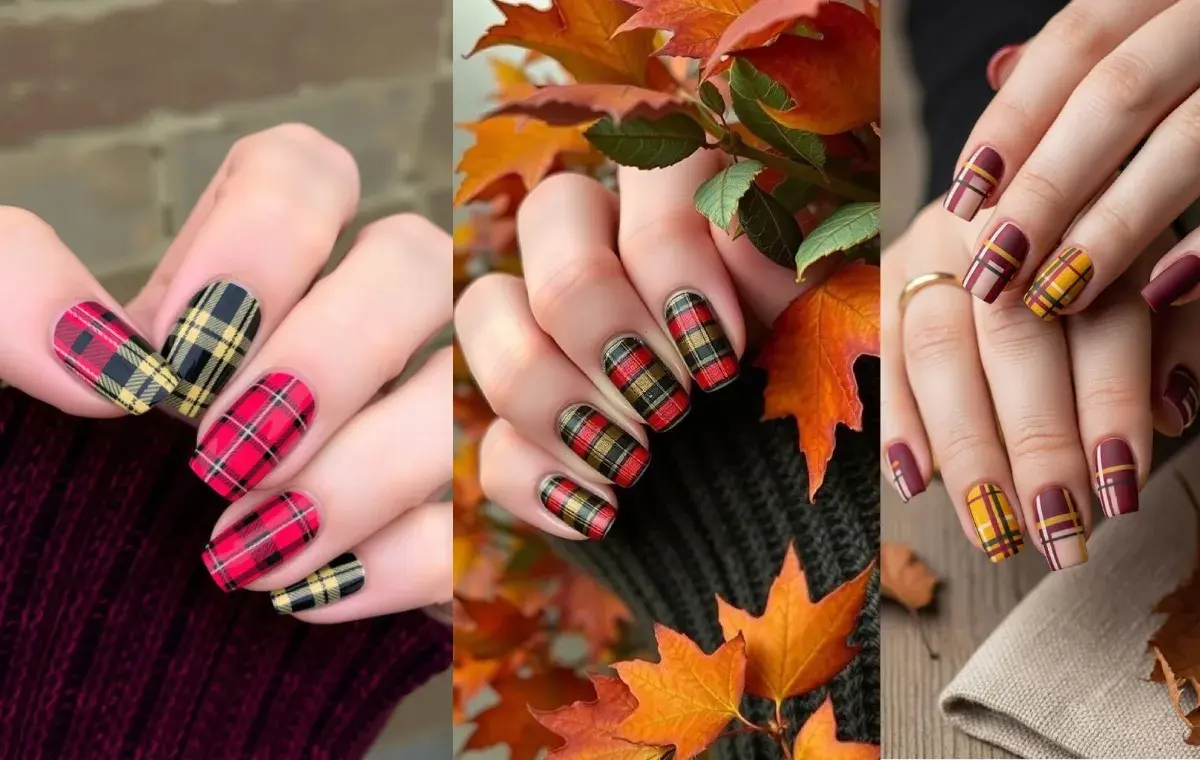 طرح ناخن پاییزی شیک