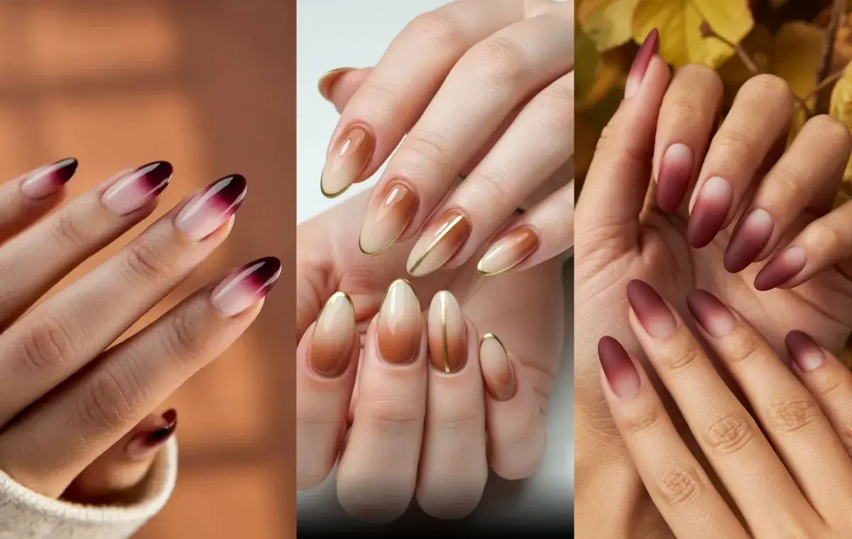 مدل ناخن پاییزی آمبره