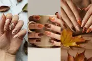 طرح ناخن پاییزی مینیمالیست