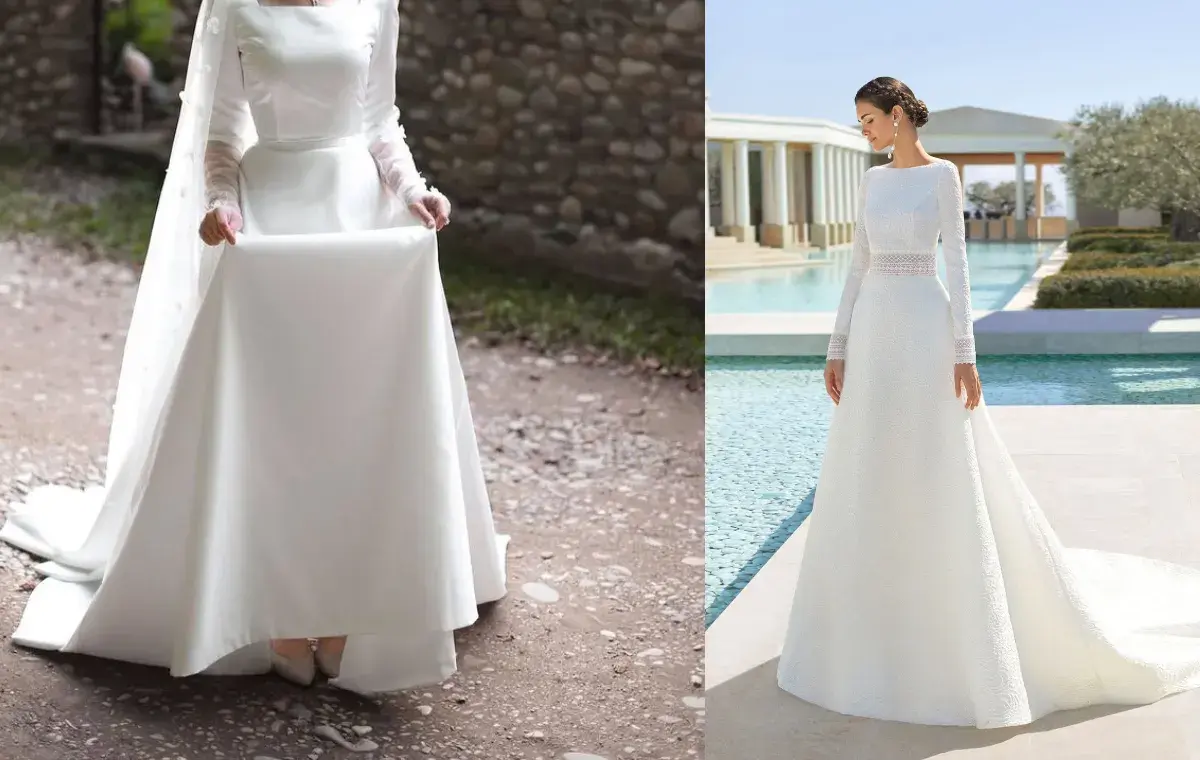 لباس عروس اروپایی مینیمال