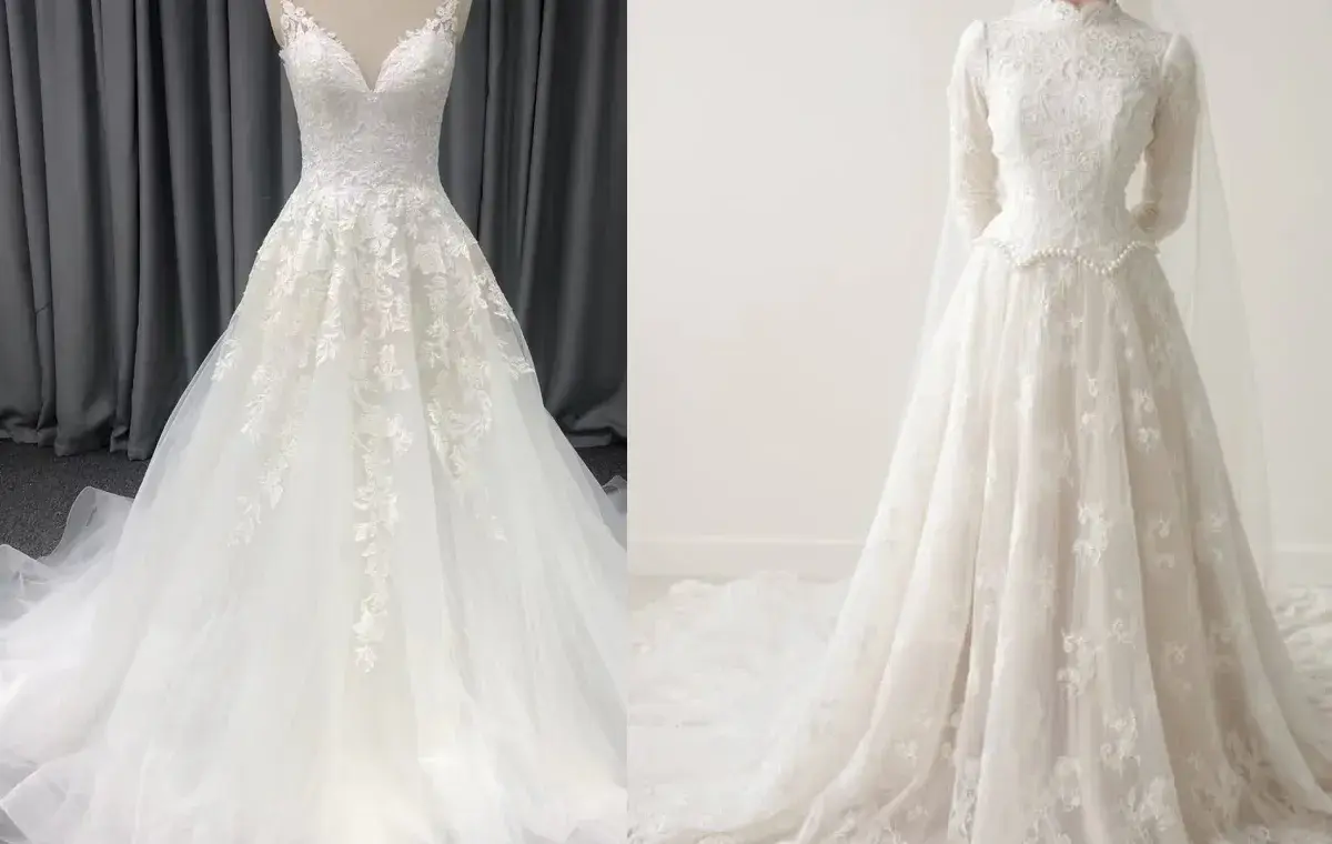 لباس عروس اروپایی مینیمال