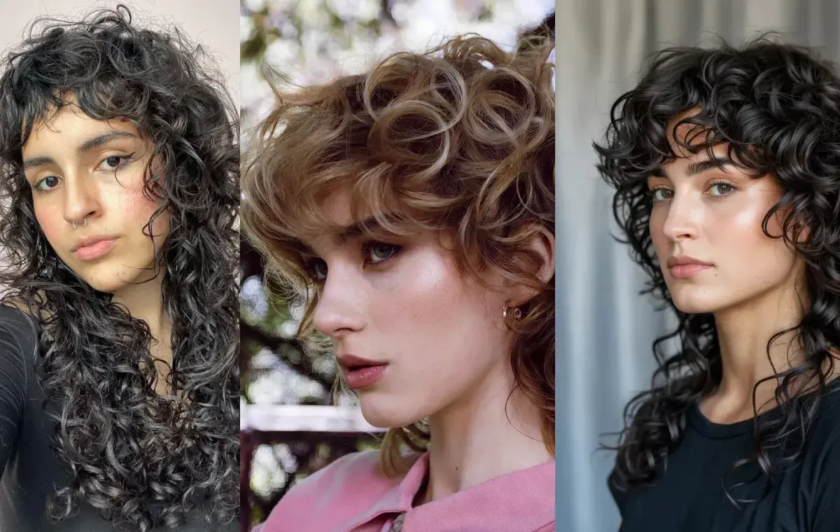 مدل مو ولف کات برای موهای فر