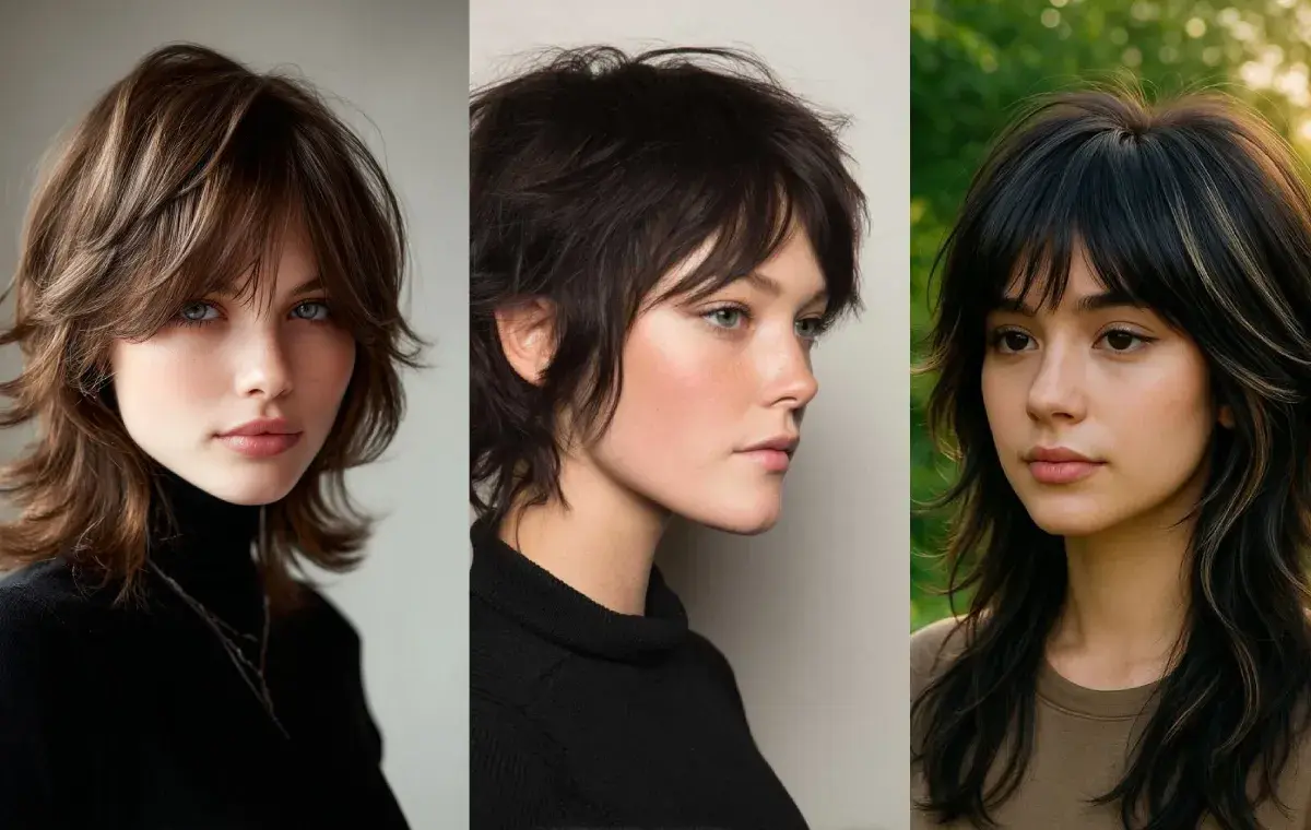 مدل مو ولف کات پروانه‌ای